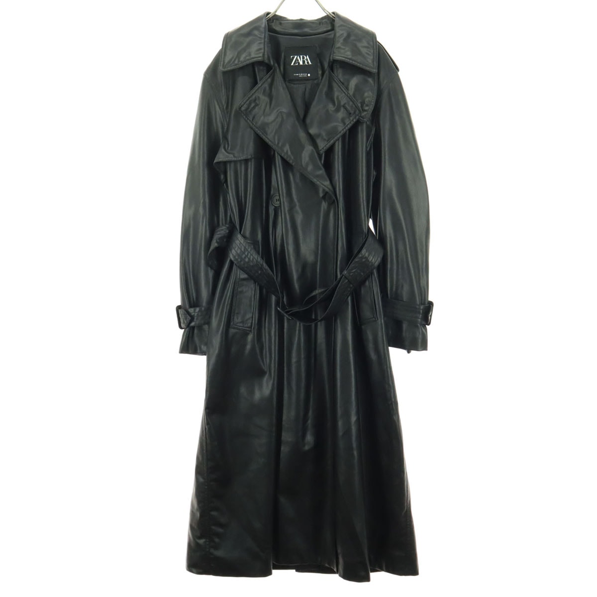 ZARA ザラ 長袖 レザーコート XS ブラック