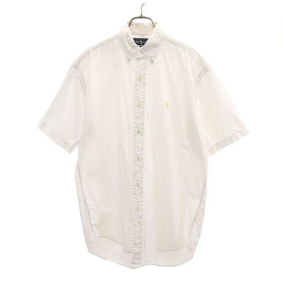 RALPH LAUREN ラルフローレン 半袖 ボタンダウンシャツ S ホワイト