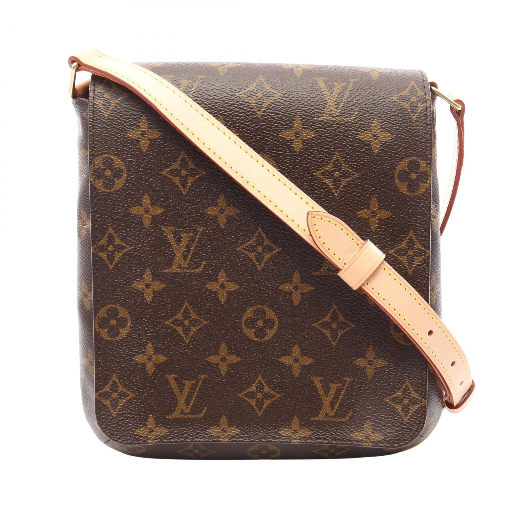 ルイ・ヴィトン LOUIS VUITTON ミュゼットサルサ ロングストラップ モノグラム ショルダーバッグ バッグ PVCコーティングキャンバス レザー レディース ブラウン系 M51387 【中古】