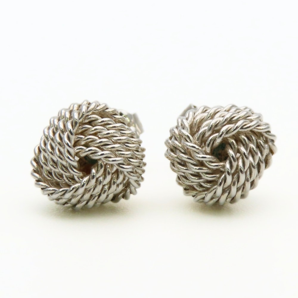 【中古】 ティファニー ピアス サマセット メッシュ シルバー925 約2.74g シルバー アクセサリー レディース 女性 TIFFANY&Co.