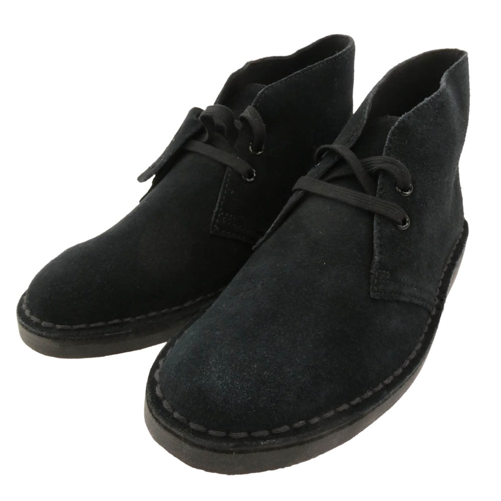 Clarks クラークス ブーツ 11826 Desert Boot スエード デザート ブーツ ブラック系 UK4【極上美品】【中古】