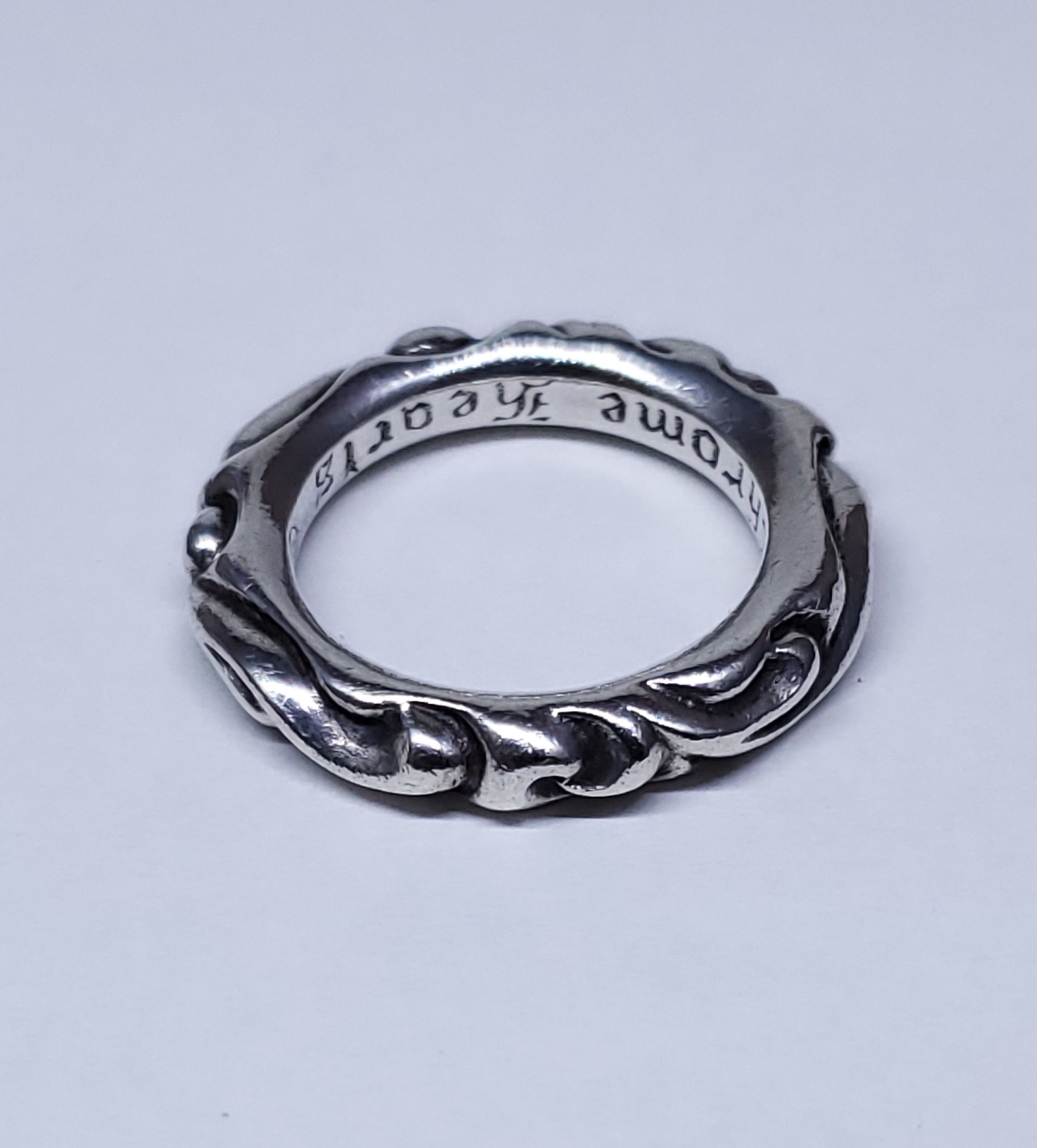 Chrome Hearts Scroll Band Ring "Silver"