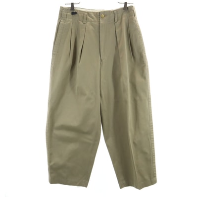 Y’s for men ワイズフォーメン 80s タック チノパンツ M ベージュ