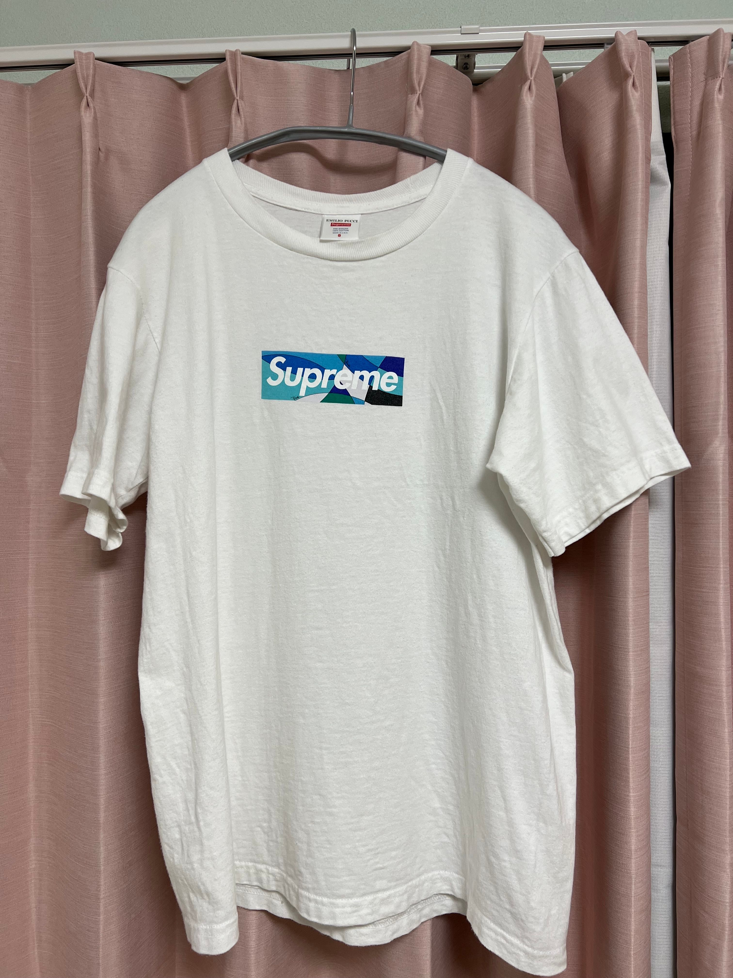 Supreme / Emilio Pucci® Box Logo Tee "White/Blue"