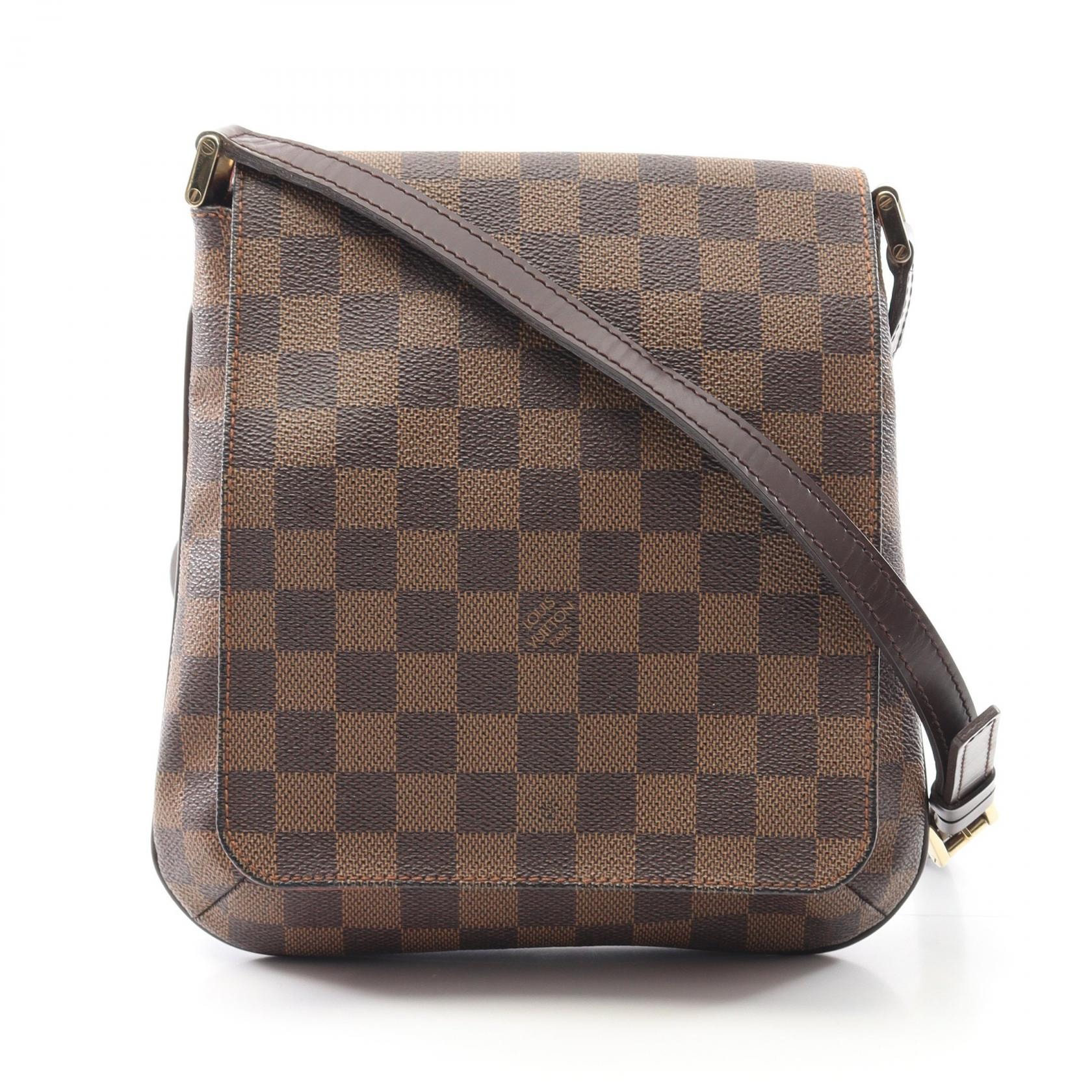 ルイ・ヴィトン LOUIS VUITTON ミュゼットサルサ ロングストラップ ショルダーバッグ バッグ PVCコーティングキャンバス レザー ダミエ エベヌ レディース ブラウン系 N51300 【中古】