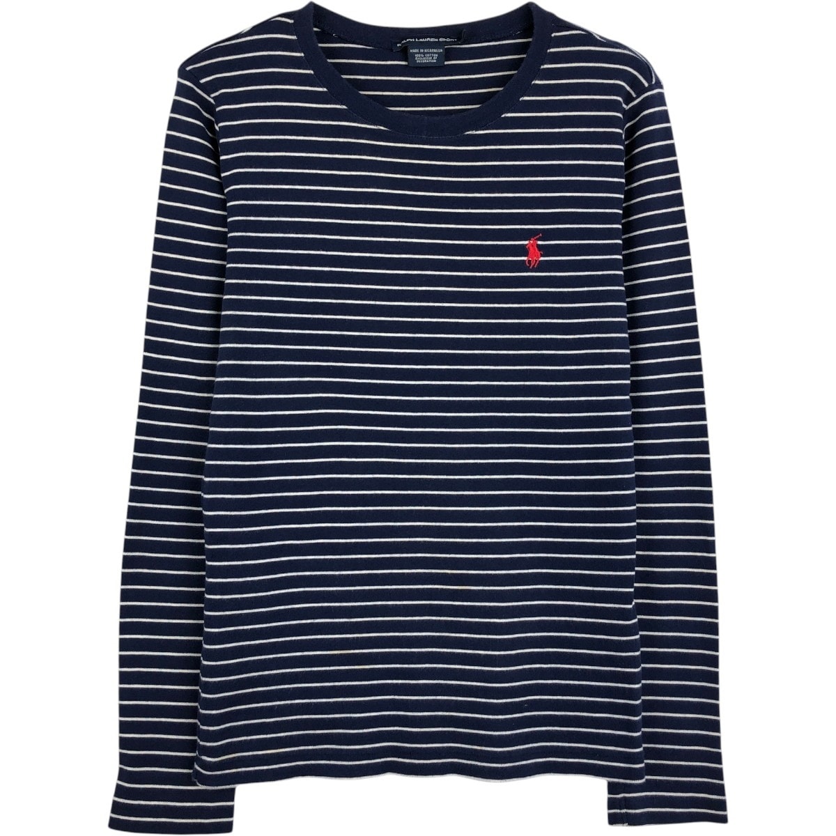 古着 ラルフローレン Ralph Lauren RALPH LAUREN SPORT ボーダー柄 ロングTシャツ ロンT レディースL相当/eaa680398