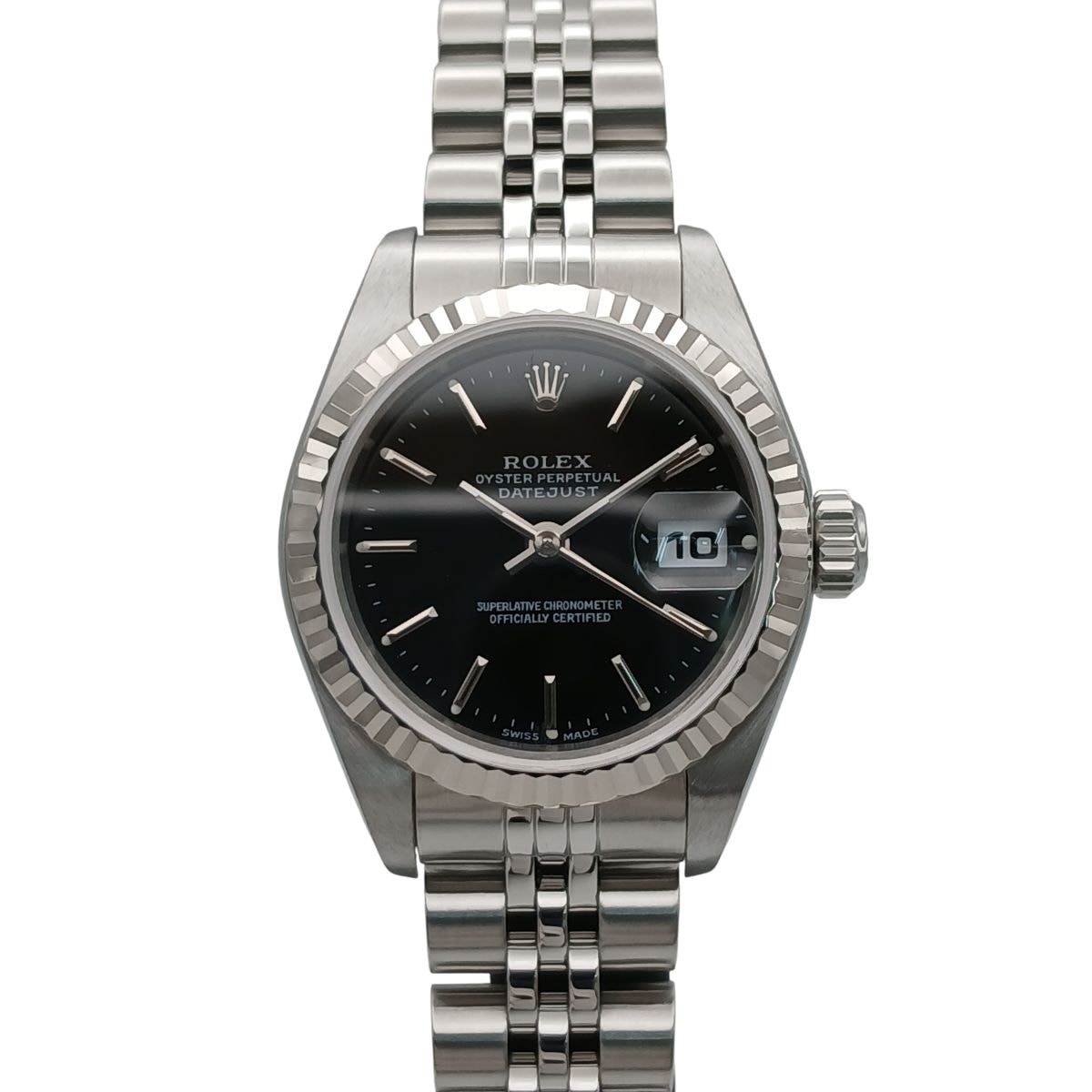ROLEX ロレックス デイトジャスト Bar ジュビリーブレスレット 26mm P番 18K/SS デイト 腕時計 79174 K18ホワイトゴールド ステンレススチール シルバー レディース【中古】