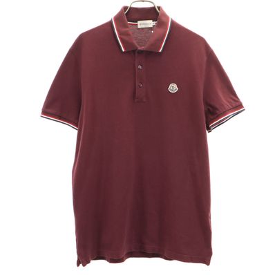 MONCLER モンクレール 半袖 ポロシャツ M ボルドー POLO MANICA