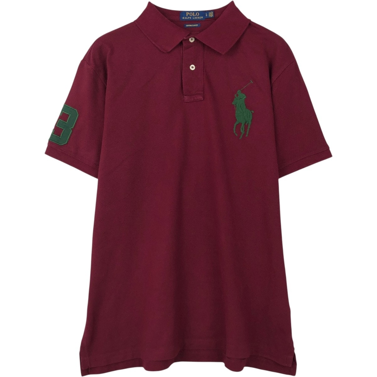 古着 ラルフローレン Ralph Lauren POLO RALPH LAUREN CUSTOM SLIM FIT ビッグポニー 半袖 ポロシャツ メンズL相当/eaa667539