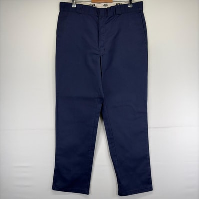 古着 ディッキーズ Dickies パンツ チノパン 874 ジッパーフライ ストレート 作業着 ワーク w38 L34 ネイビー メンズ
