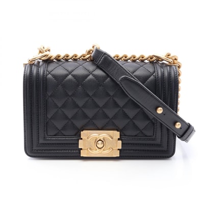 シャネル CHANEL ボーイシャネル スモール ショルダーバッグ バッグ キャビアスキン(グレインドカーフ) レディース ブラック系 【中古】
