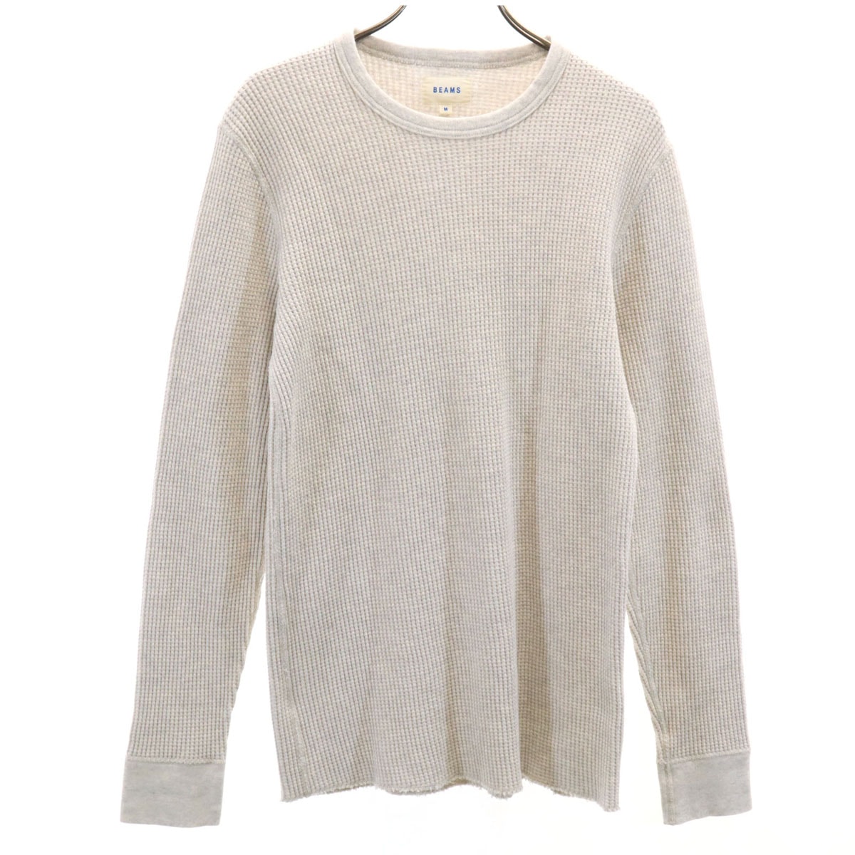 BEAMS ビームス 長袖 ワッフル カットソー M アイボリー サーマル