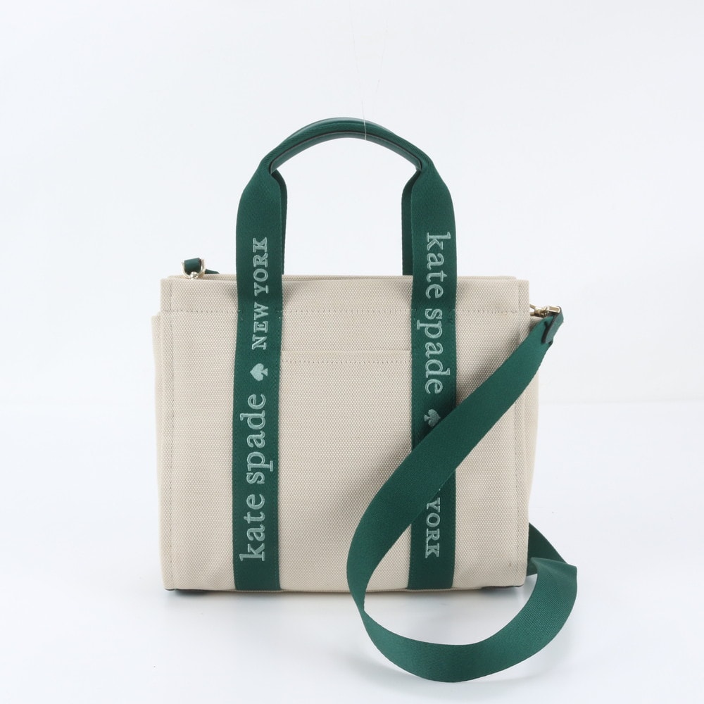 ■美品 ケイトスペード プレンティショルダーバッグ レザー×キャンバス