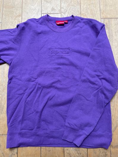 Supreme Cutout Logo Crewneck "Violet"