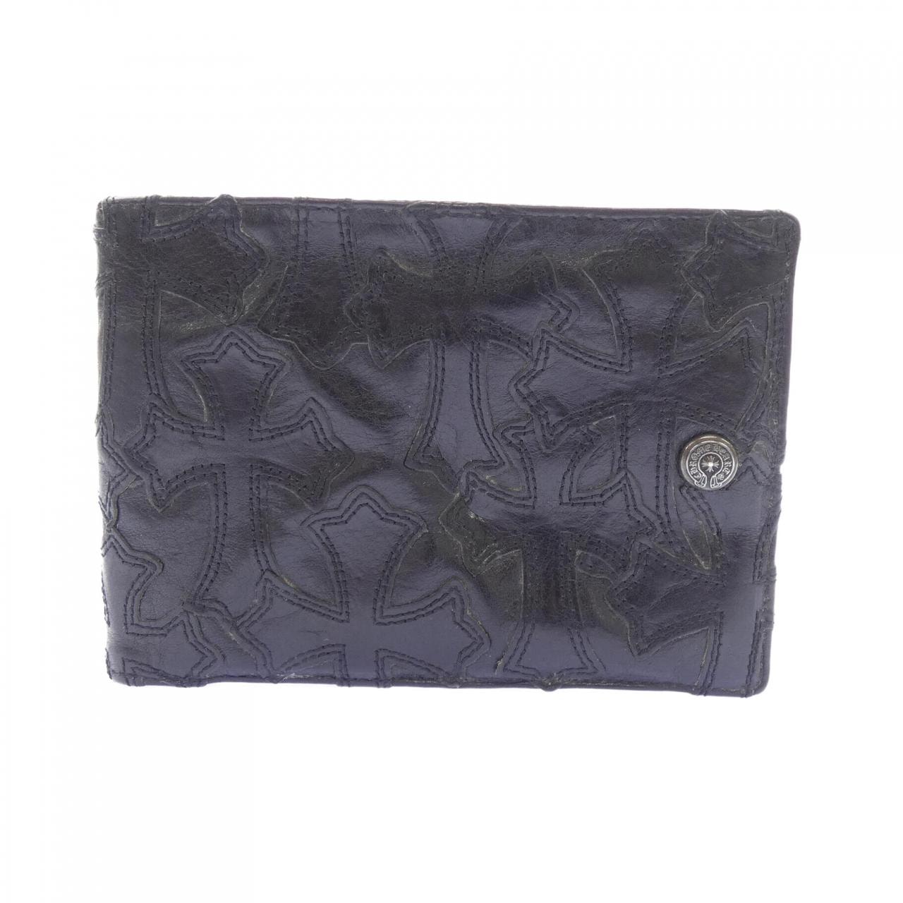 Chrome Hearts ANTI NOTHING 2 DO Heavy Leather Wallet "Black"