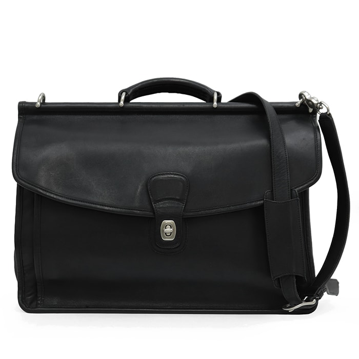 COACH オールドコーチ ヴィンテージ ショルダーバッグ メンズ 5266 メトロポリタン ターンロック ビジネスバッグ 2way カーフ カバン 鞄 小物 ショルダーストラップ付属 ブラック 黒