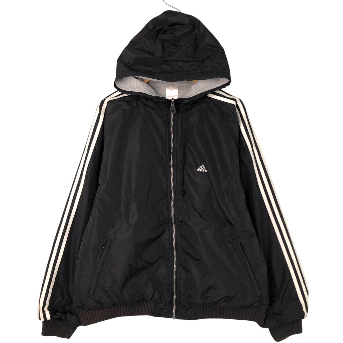 古着 00年代 アディダス adidas リバーシブル バックロゴ 中綿パーカー パファージャケット メンズXL相当/eaa531933