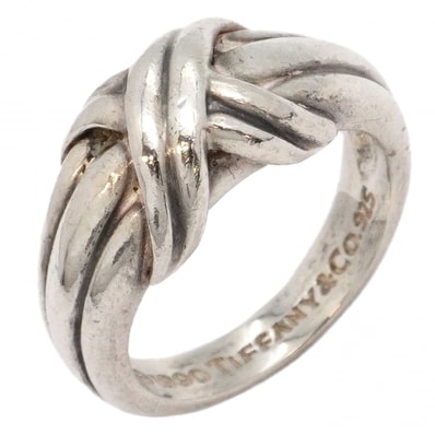 【6jdb0499-k】ティファニー リング シグネチャー シルバー925 8号【中古】レディース