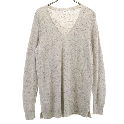 GAP ギャップ 長袖 Vネック ニット M グレー