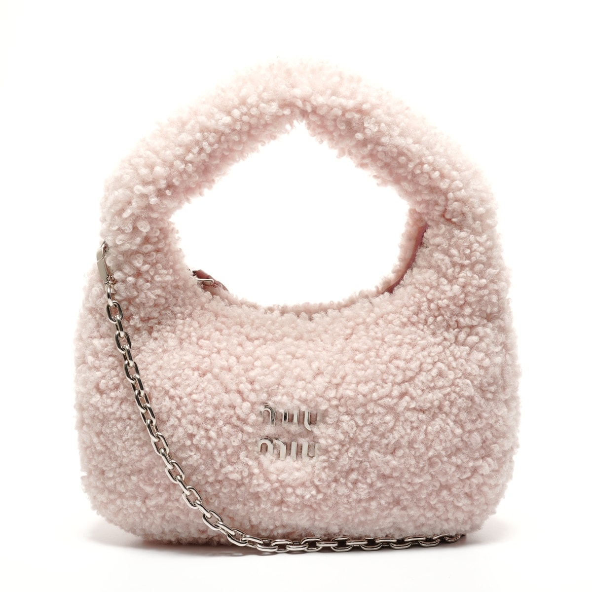 ミュウ ミュウ Miu Miu ワンダー シアリング ホーボーバッグ ボア ショルダーバッグ【中古】