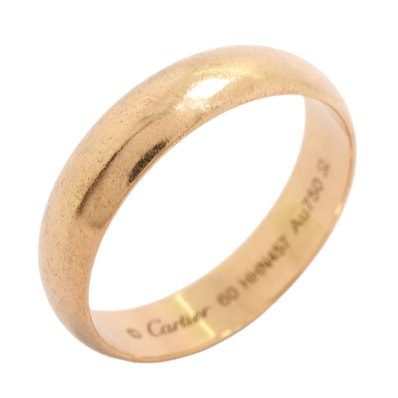 【6jkb0395】カルティエ リング ウェディング K18PG ピンクゴールド #60【中古】メンズ