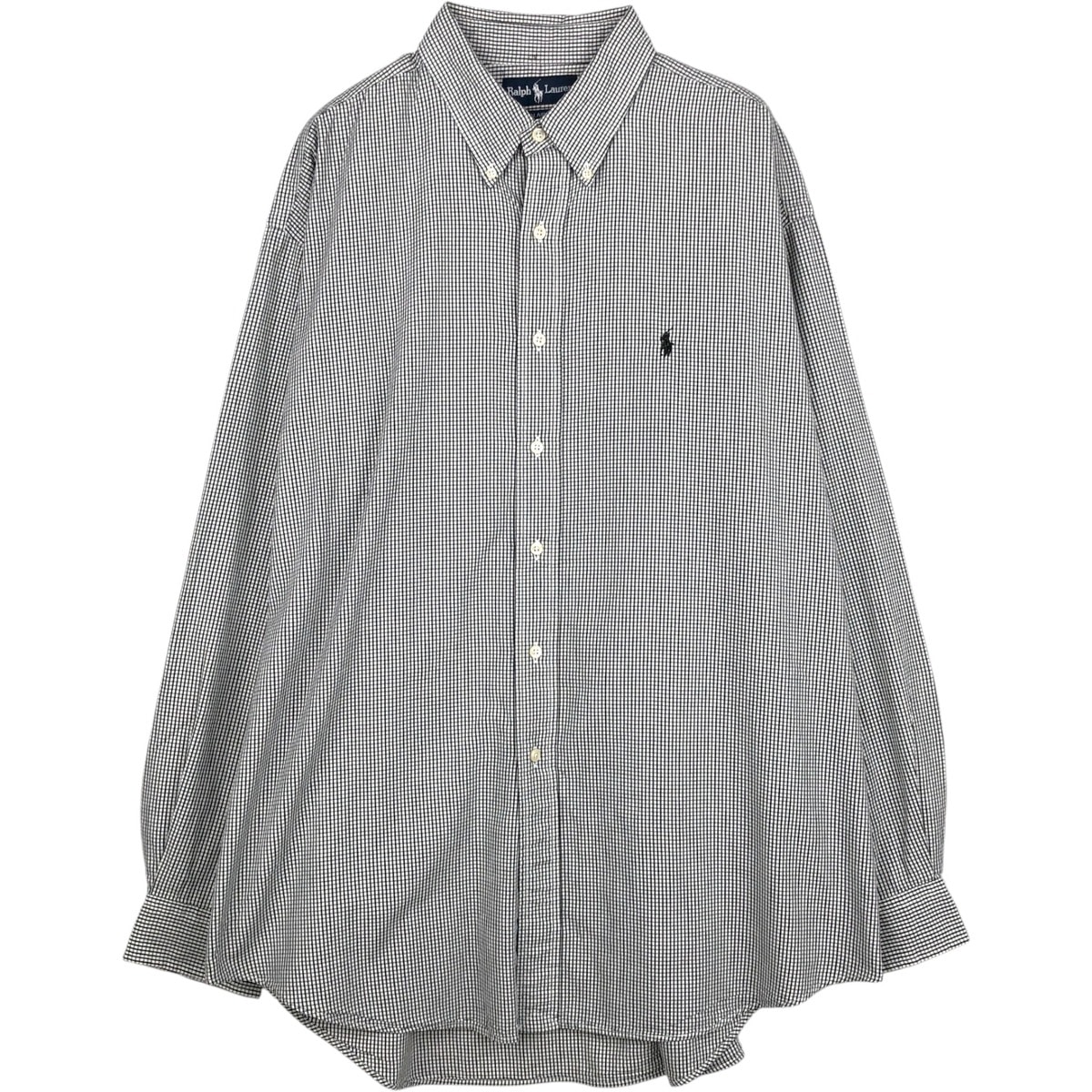 古着 ラルフローレン Ralph Lauren BLAIRE 長袖 ボタンダウンチェックシャツ メンズXL相当/eaa659207
