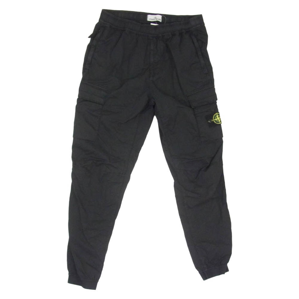 STONE ISLAND ストーンアイランド 25SS K2S153100031 S0010 SUPIMA COTTON TWILL STRETCH TC コットン ツイル カーゴ パンツ ブラック系 33【中古】