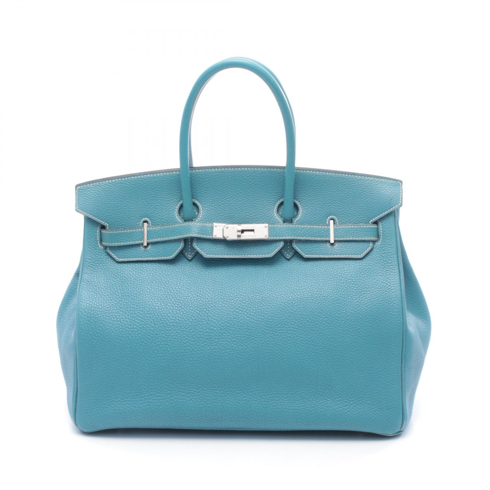 エルメス HERMES バーキン35 ハンドバッグ バッグ レザー トゴ トゴ ブルージーン □H刻印(2004年製造) レディース ブルー系 【中古】