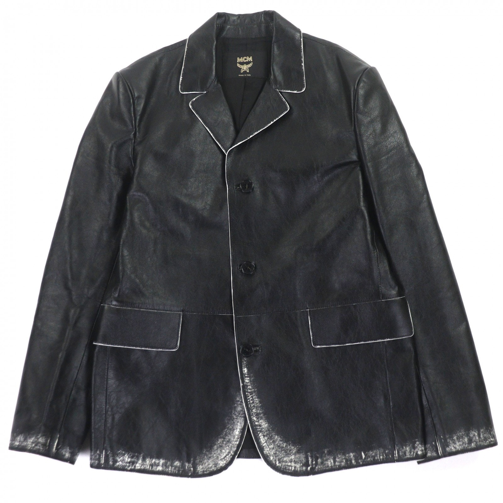 極美品 エム・シー・エム テーラードジャケット ブラック メンズ L