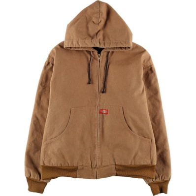 古着 ディッキーズ Dickies アクティブジャケットタイプ 中綿入り ダックフルジップパーカー メンズXL相当/eaa459124