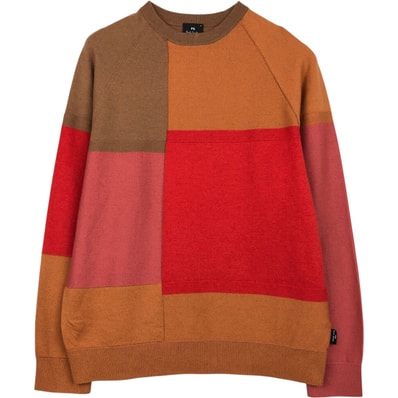 古着 ポールスミス Paul Smith PS クレイジーパターン コットン×メリノウールニットセーター メンズXL相当/eaa660002
