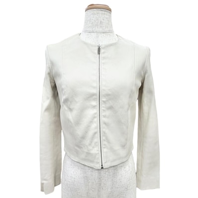 未使用品 ザロウ レザージャケット STANTA JACKET アイボリー 0