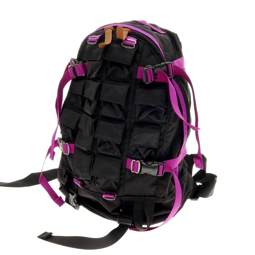 【中古】ネクサスセブン NEXUSVII × GREGORY × GENERAL RESEARCH DAY & HALF PACK PARASITE コーデュラナイロン バックパック・リュック ブラックxパープル【W28.5xH47xD18】【メンズ】