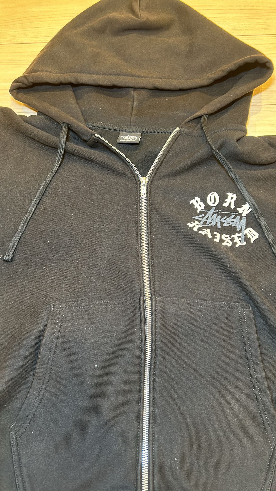 Stussy Born x Raised Logo Zip Hoodie "Black"