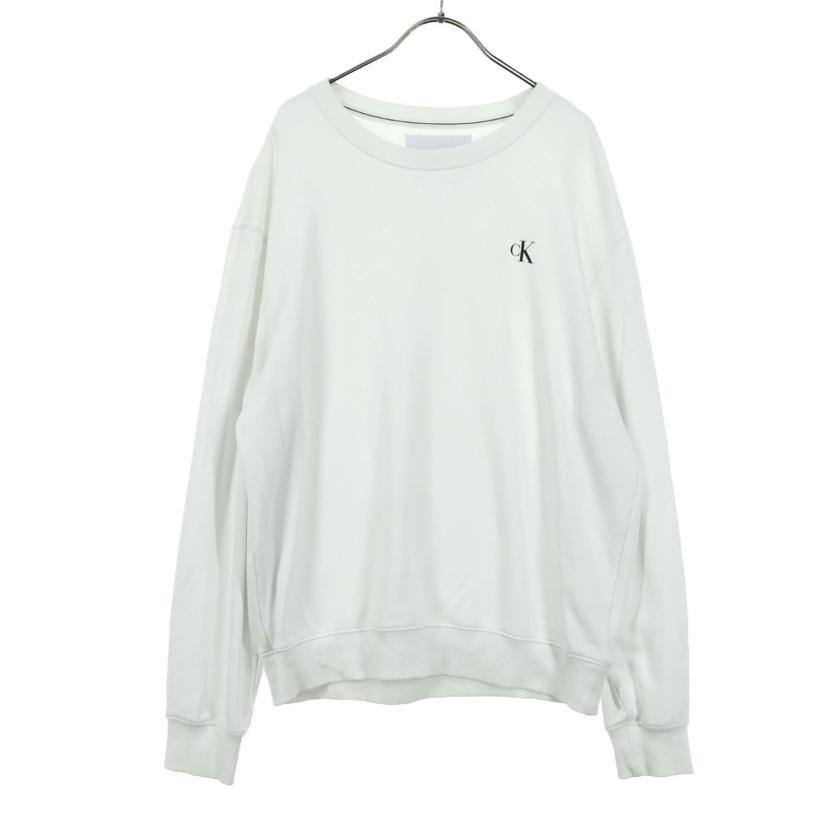 Calvin klein Jeans カルバンクラインジーンズ 長袖 スウェット M ホワイト