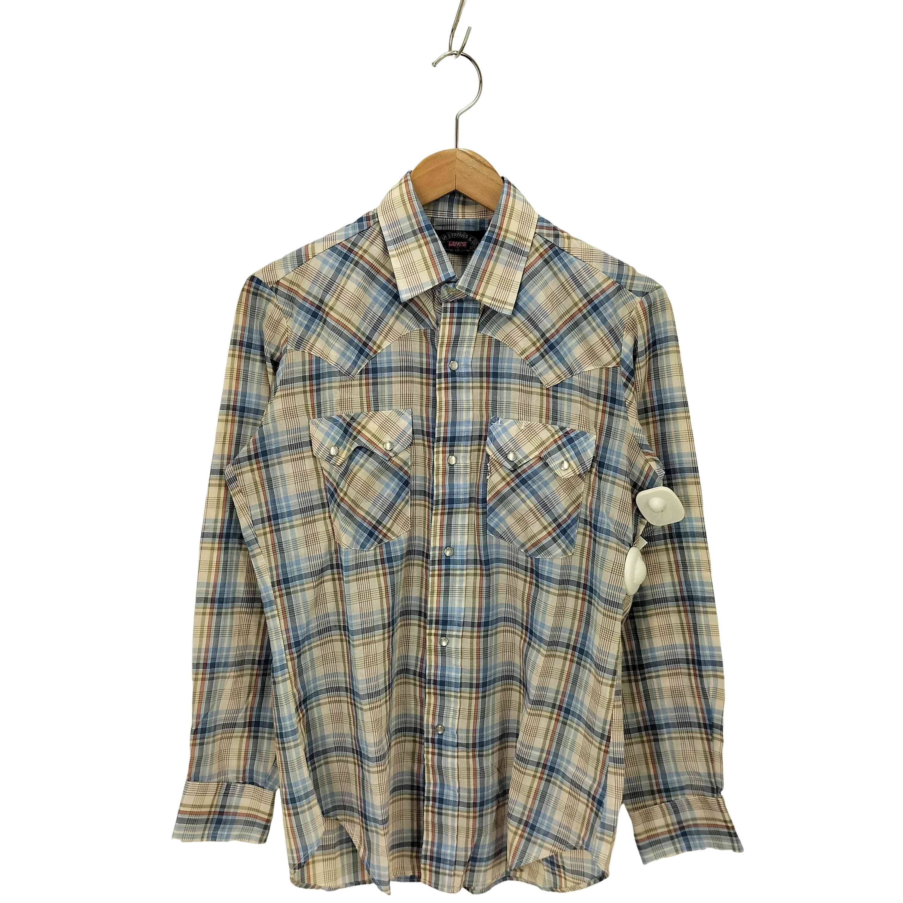 70S-80s  bigE チェック ウエスタンシャツ【1142602231662】