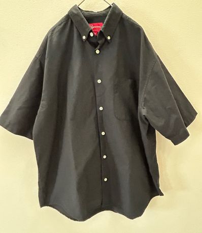 Supreme Loose Fit S/S Oxford Shirt (23SS) "Black"