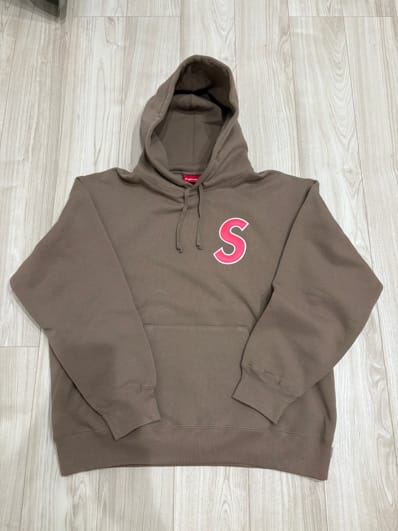 Supreme S Logo Hooded Sweatshirt "Dusty Brown"