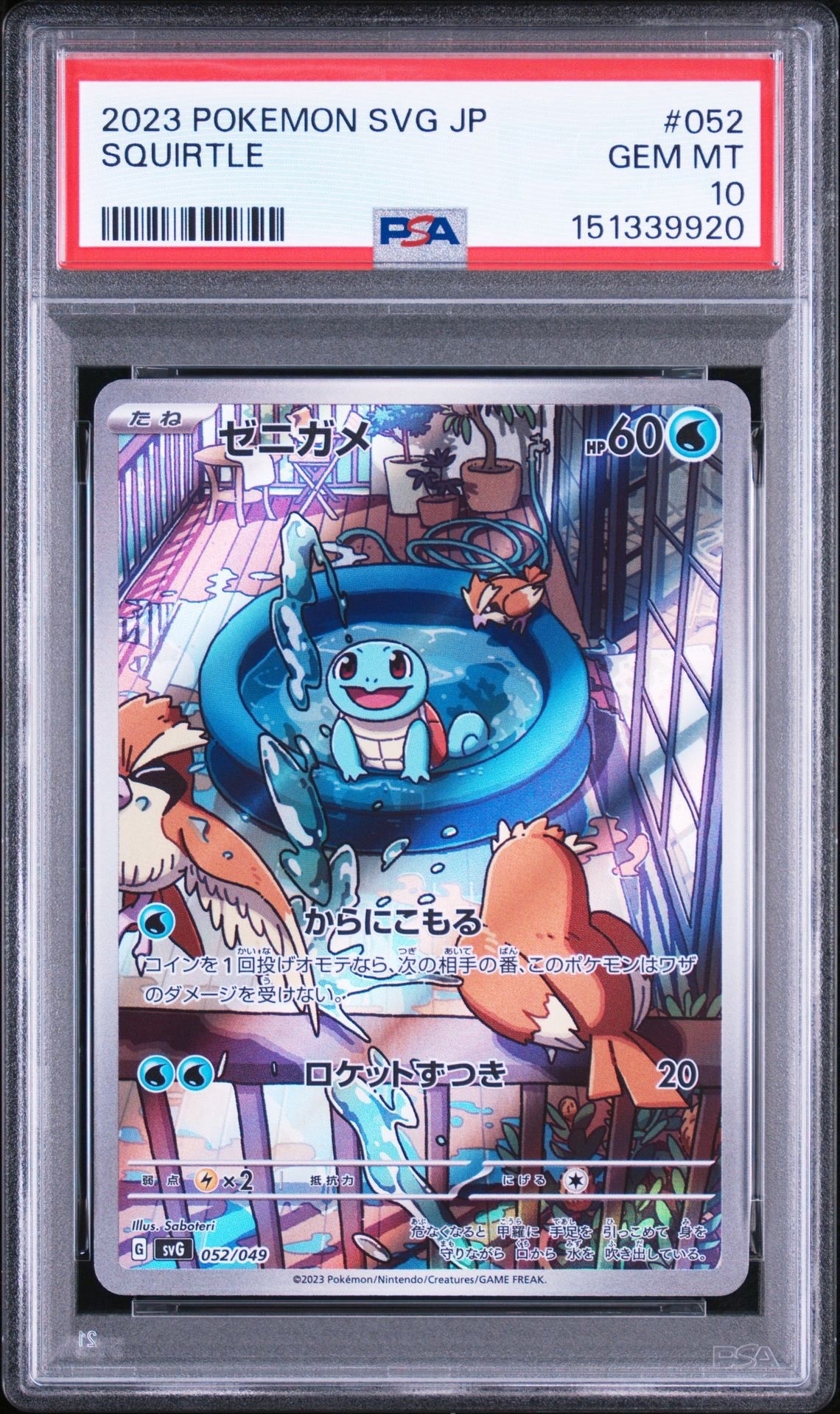 ゼニガメ :フルイラスト [SVG 052/049](スペシャルデッキセットex「フシギバナ・リザードン・カメックス」)