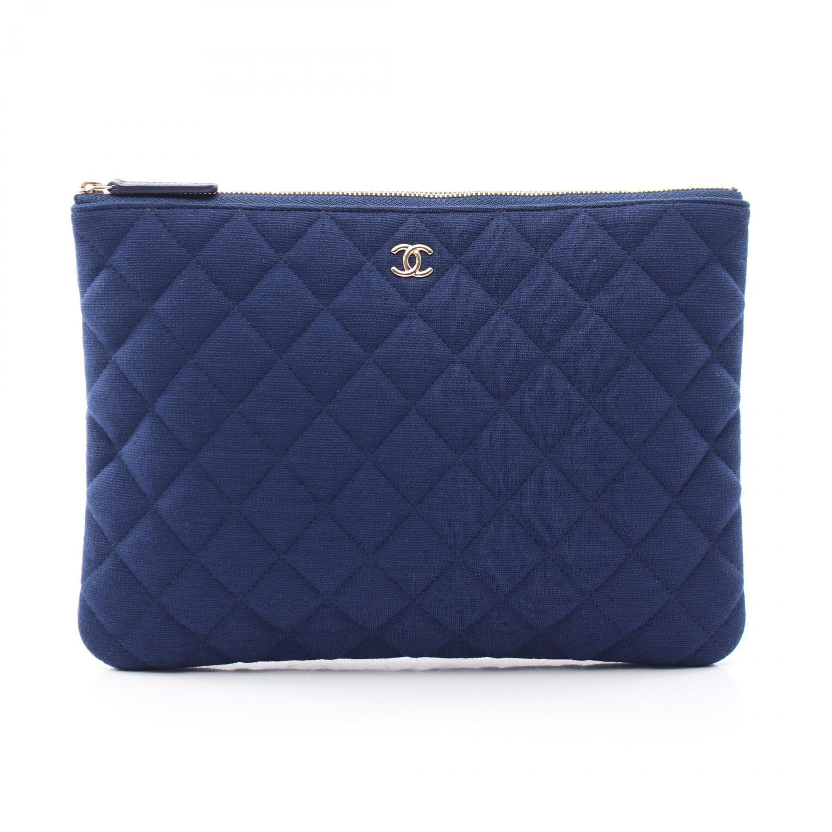 シャネル CHANEL マトラッセ セカンドバッグ クラッチバッグ バッグ コットン ファブリック レディース ブルー系 A82545 【中古】