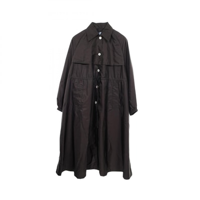 プラダ PRADA Re-Nylon ステンカラーコート 衣料品 アウター ナイロン レディース ブラック系 292024 【中古】