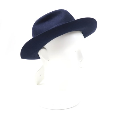 美品 エルメス
ハット ネイビー レディース 56