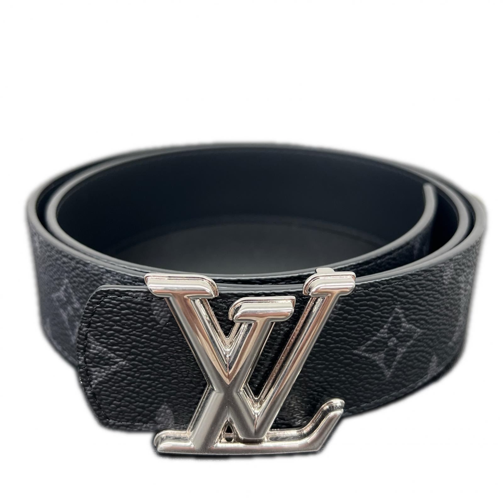 LOUIS VUITTON 現行 極美品 ルイヴィトン ベルト・LV ディメンション 40MM リバーシブル モノグラムエクリプス M8846T PVC レザー AC0246 #95/38 メンズ 箱/袋付属 Aランク 中古 鑑定済【定価97,900円】