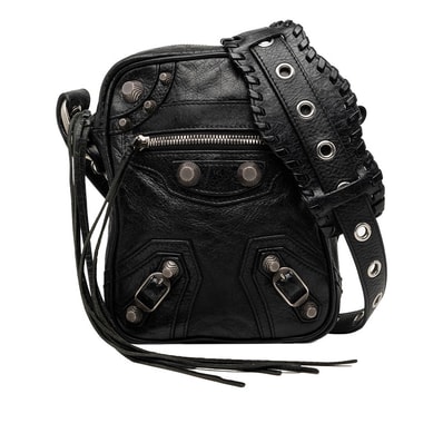 バレンシアガ ルカゴール 斜め掛け ショルダーバッグ 719065 ブラック レザー レディース BALENCIAGA 【中古】