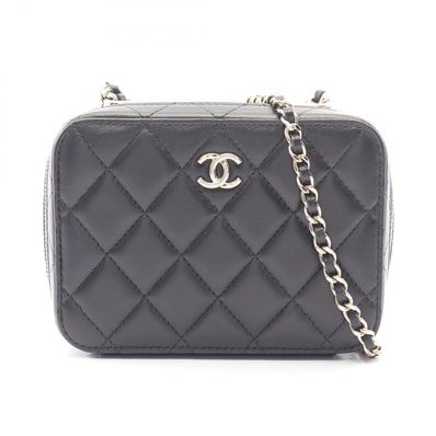 シャネル CHANEL トレンディCC ミニ ショルダーバッグ バッグ ラムスキン(羊革) レディース ブラック系 【中古】