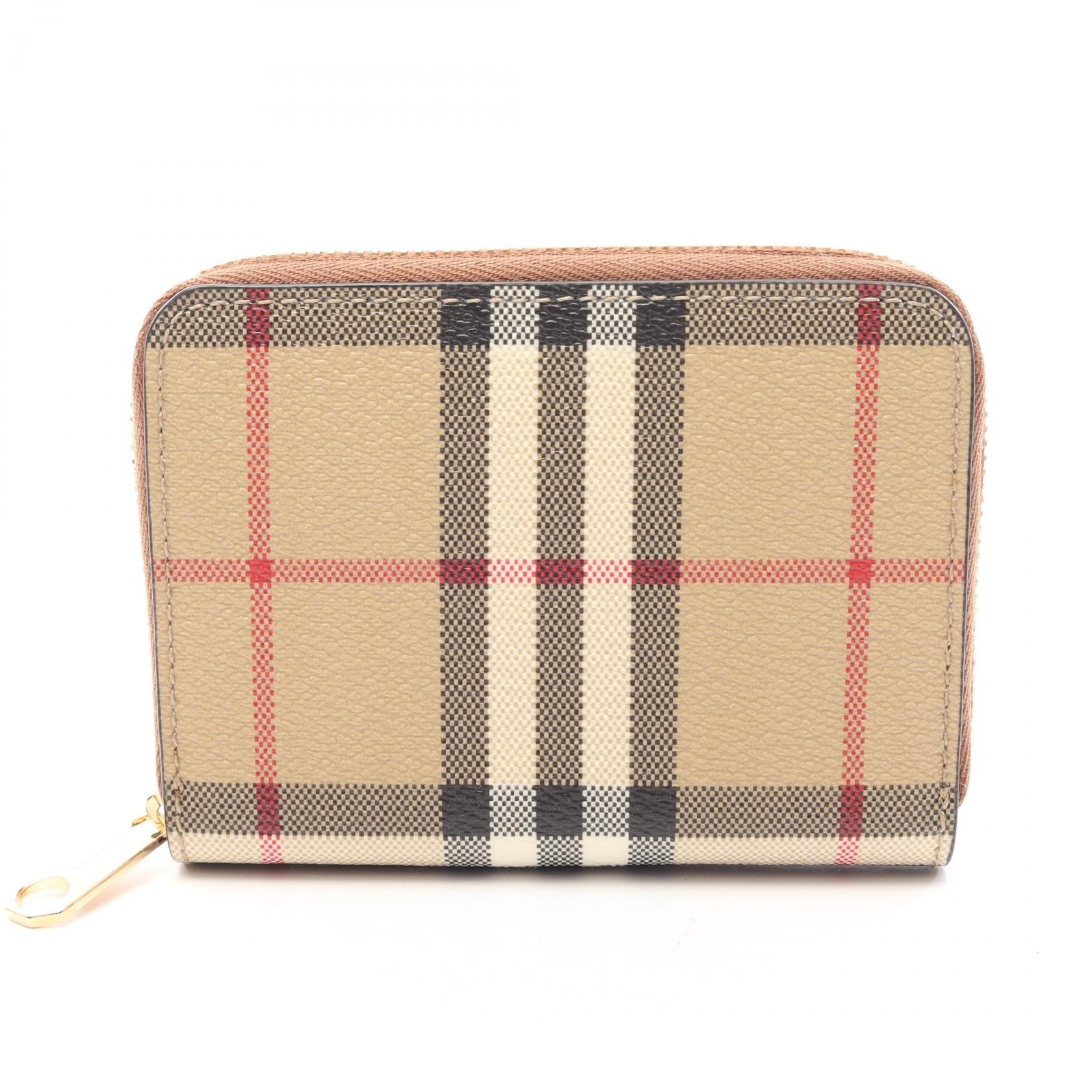 バーバリー BURBERRY ヴィンテージチェック ラウンド財布 財布 PVC レディース ベージュ系 / マルチカラー 8109810A9534 【新品】