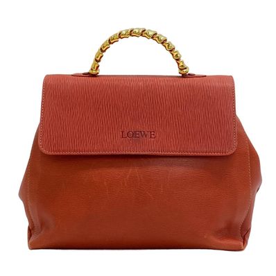 ロエベ LOEWE ハンドバッグ ツイスト金具 ベラスケス レッド