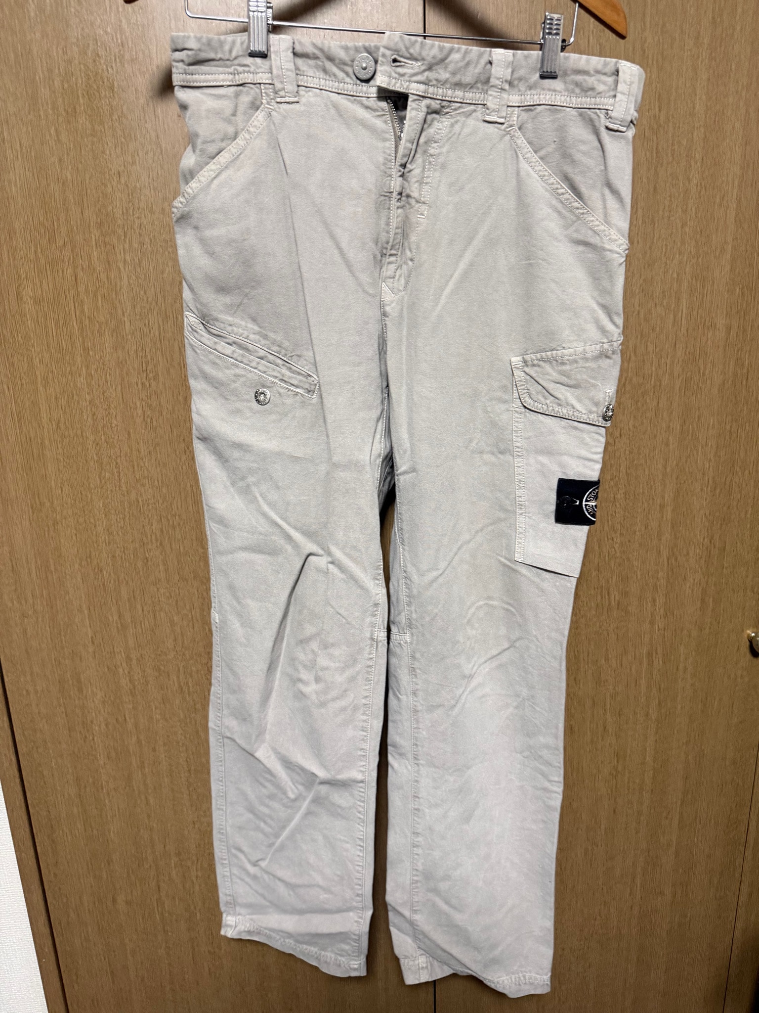 Stone Island SS24 Closed Loop Rare White Logo Relaxed Cargo Pants