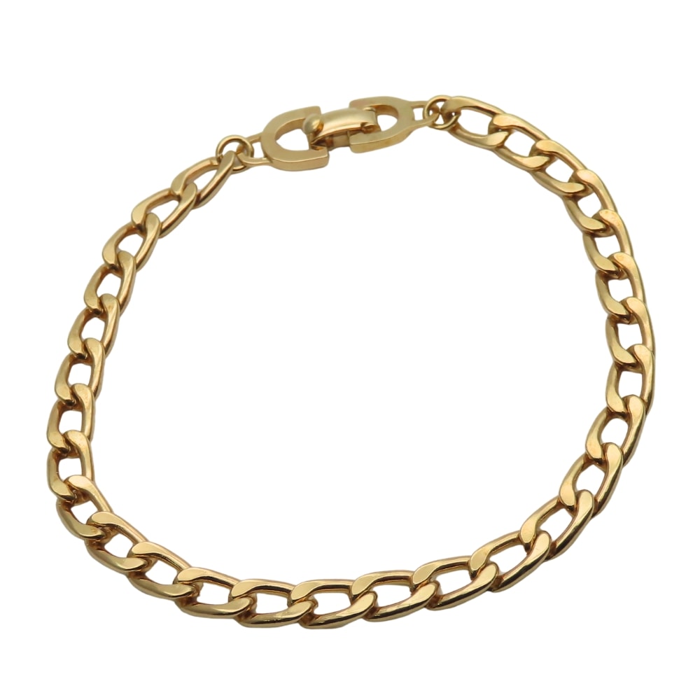 【中古】 クリスチャンディオール ブレスレット 喜平モチーフ メタル ゴールド チェーン メッキ アクセサリー レディース 女性 Christian Dior