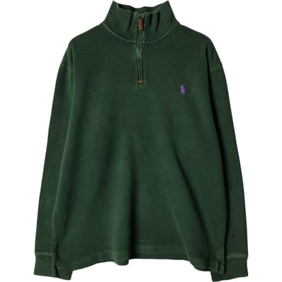 古着 ラルフローレン Ralph Lauren POLO RALPH LAUREN ハーフジップスウェットシャツ トレーナー メンズL相当/eaa587928